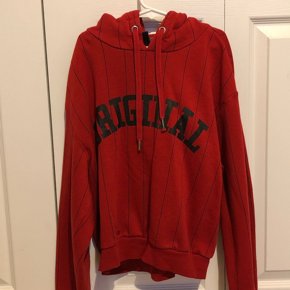 Red "original" H&M hoodie